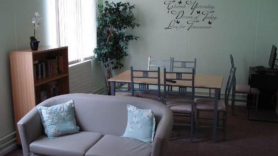 A room in the supported living facility