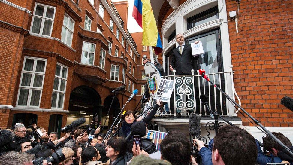 assange at ecuador embassy