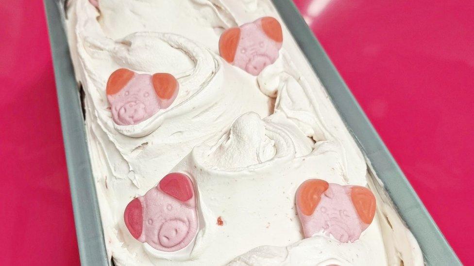 Percy Pig flavoured ice cream