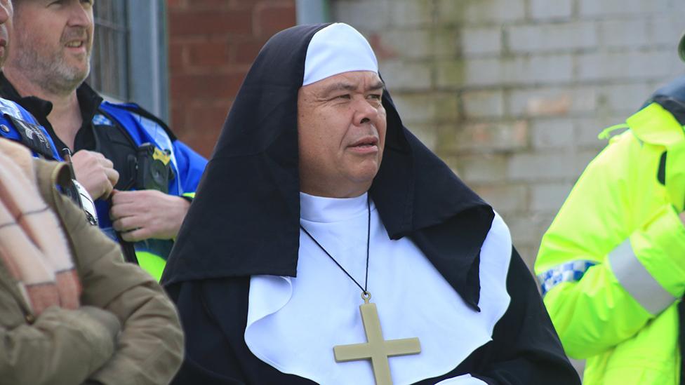 Professor Sir Jonathan Van-Tam dressed as a nun