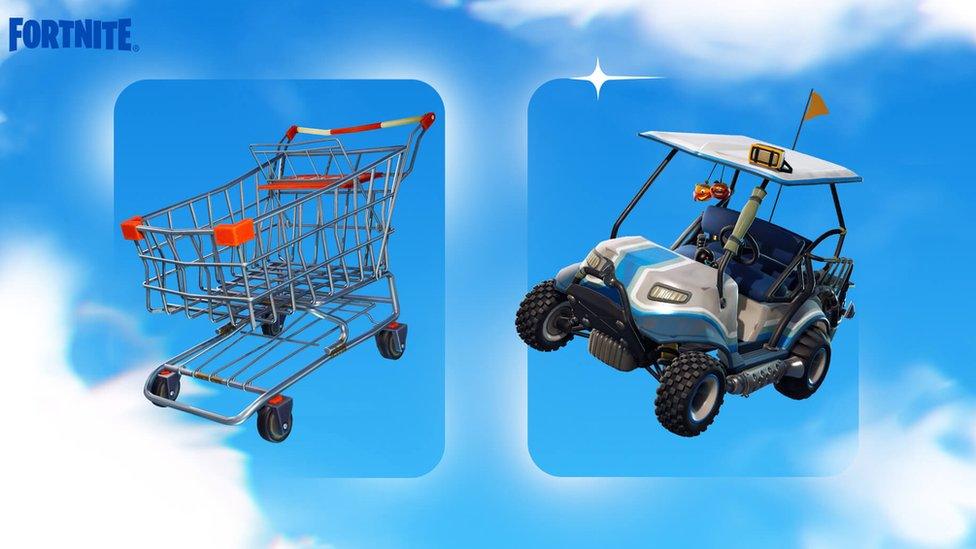 Fortnite trolley and golf buggy