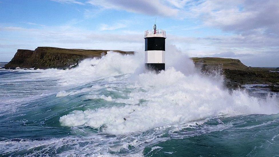 Rathlin Island is set to be battered with storms this week