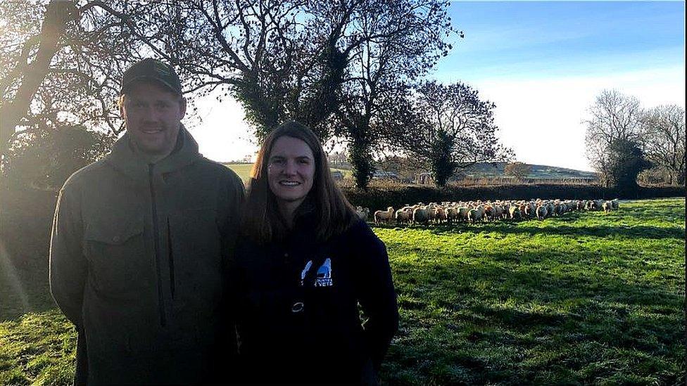 Farmer James Horn and vet Gina Rigby