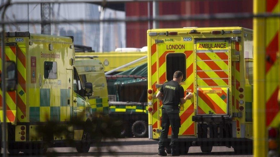 London Ambulance at Nightingale Hospital