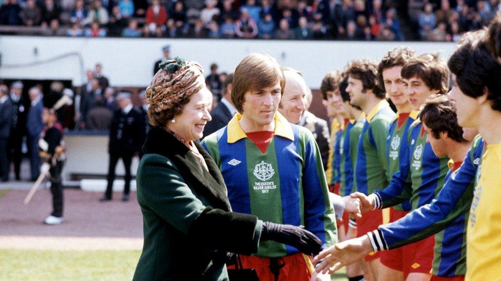 Queen Elizabeth and Kenny Dalglish