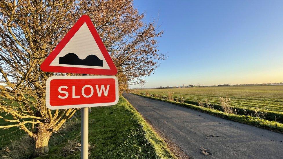 A road in the Fens