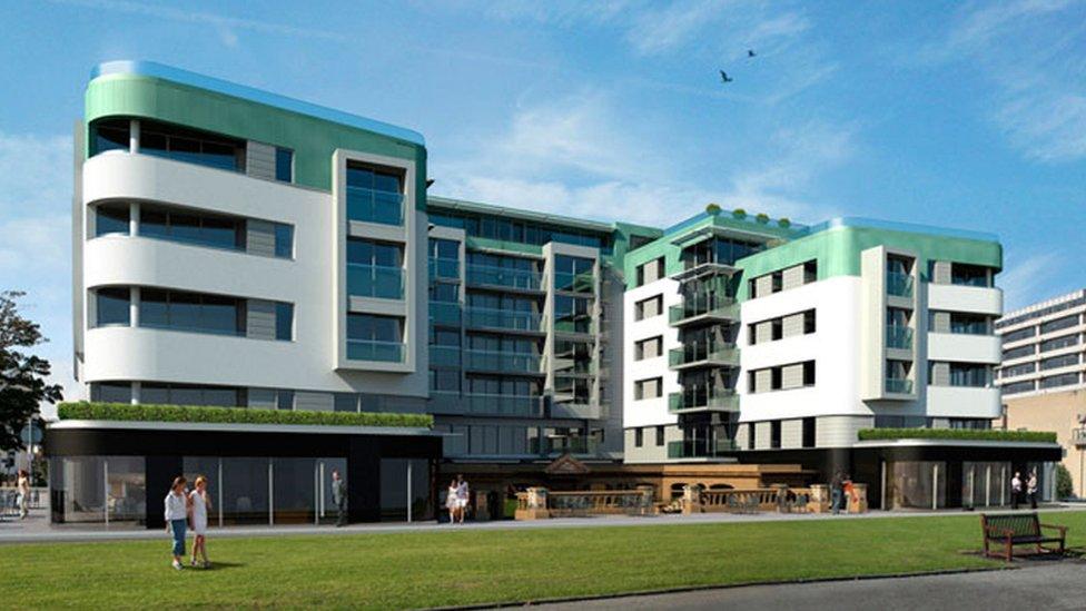 An artist's impression of the 68 flats proposed for the site