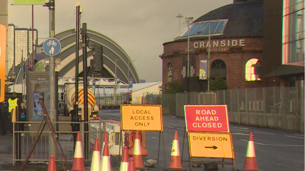 cop26 road closed