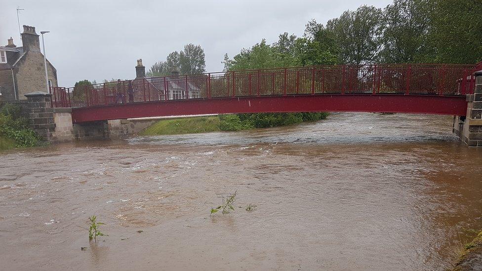 River Lossie after two days of Rainfall