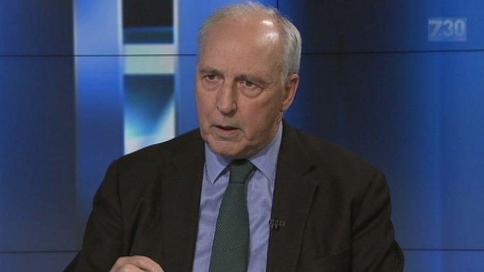 Paul Keating made the comments in an Australian television interview