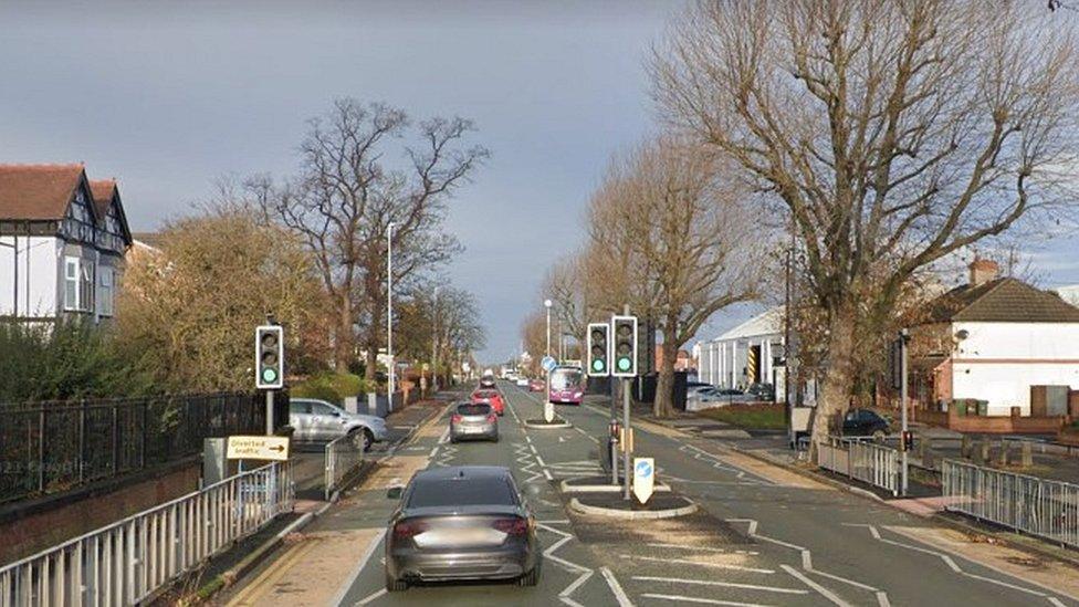 New Chester Road near the junction with Procter Road