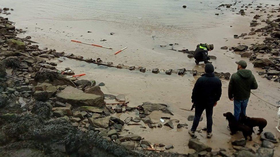 Picture of remains at low tide