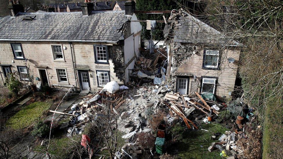 House collapse in Summerseat