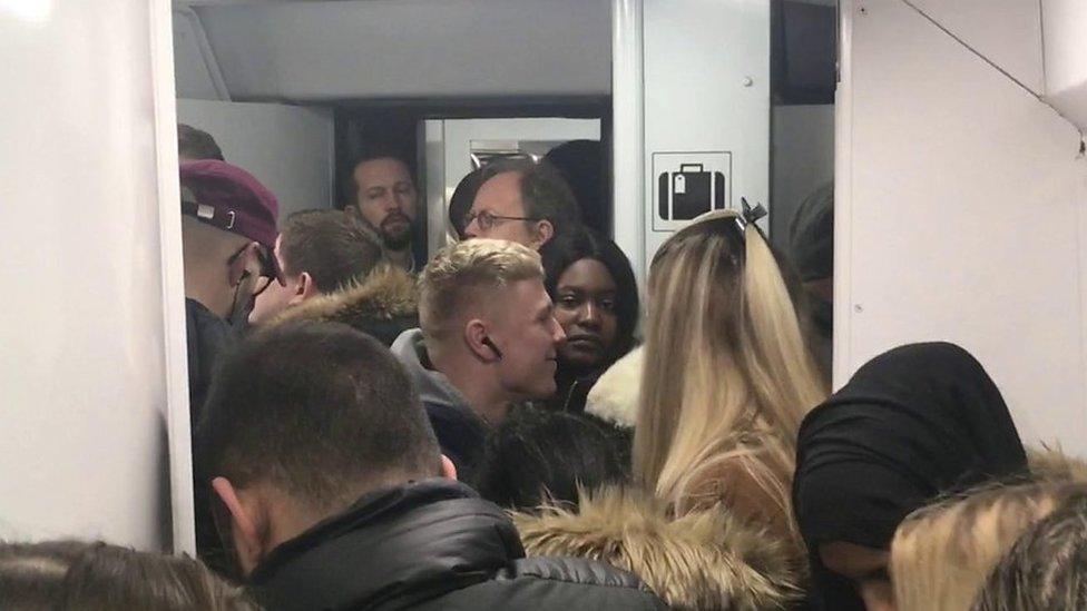 Crowded train