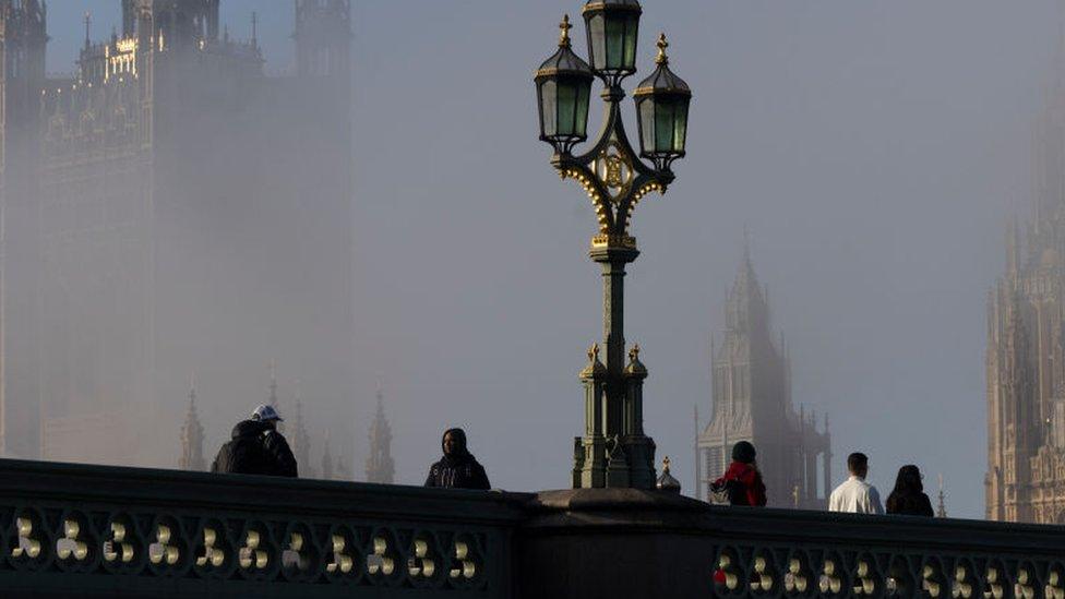 People walking near Parliament