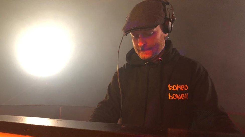 Suffolk DJ Gareth Harper who works for the events company Romeo Done