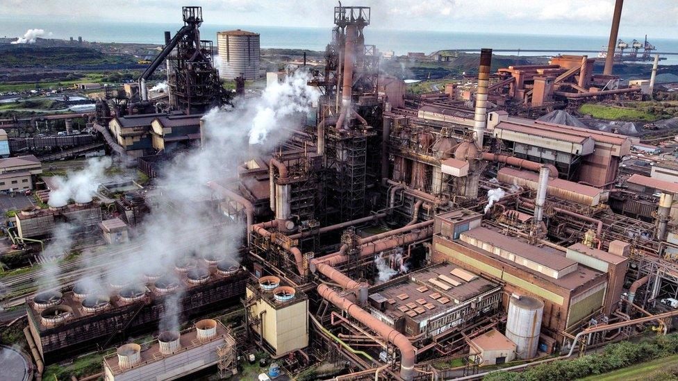 Tata Steel's Port Talbot steelworks in south Wales.