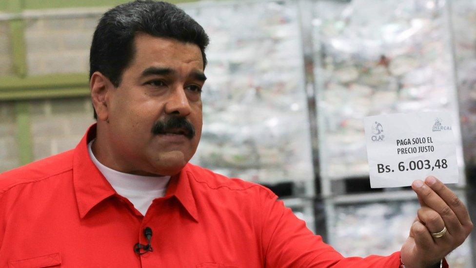 A handout photo made available by Miraflores shows Venezuelan President Nicolas Maduro during an event in Caracas, Venezuela