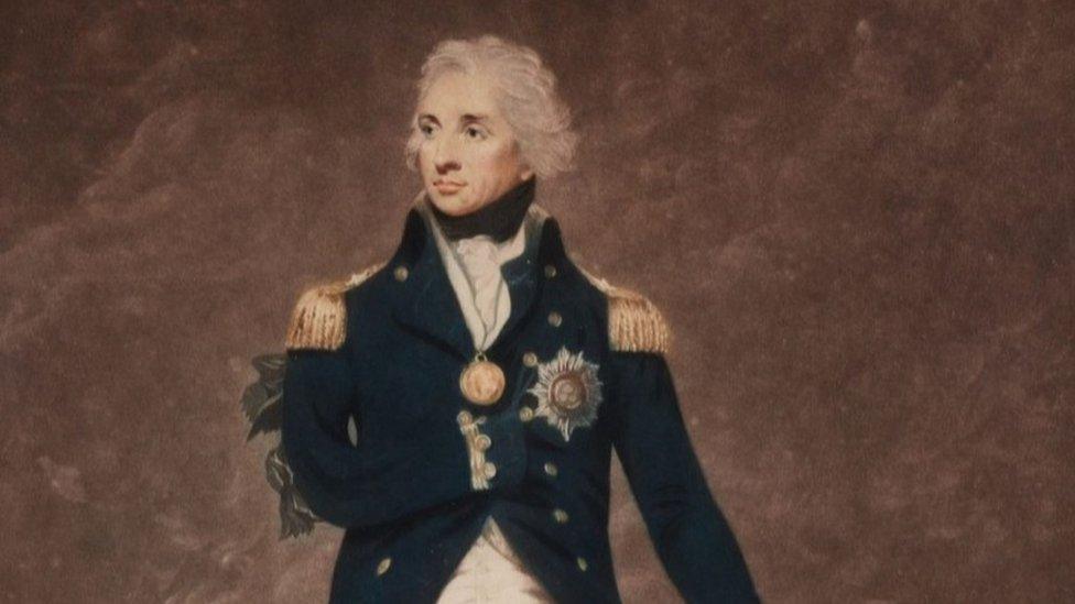 Painting of Admiral Nelson by William Barnard