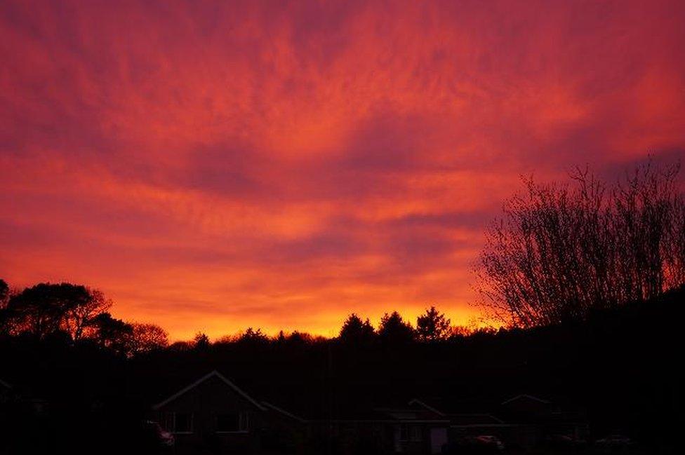 Red skies over Sheringham, Norfolk