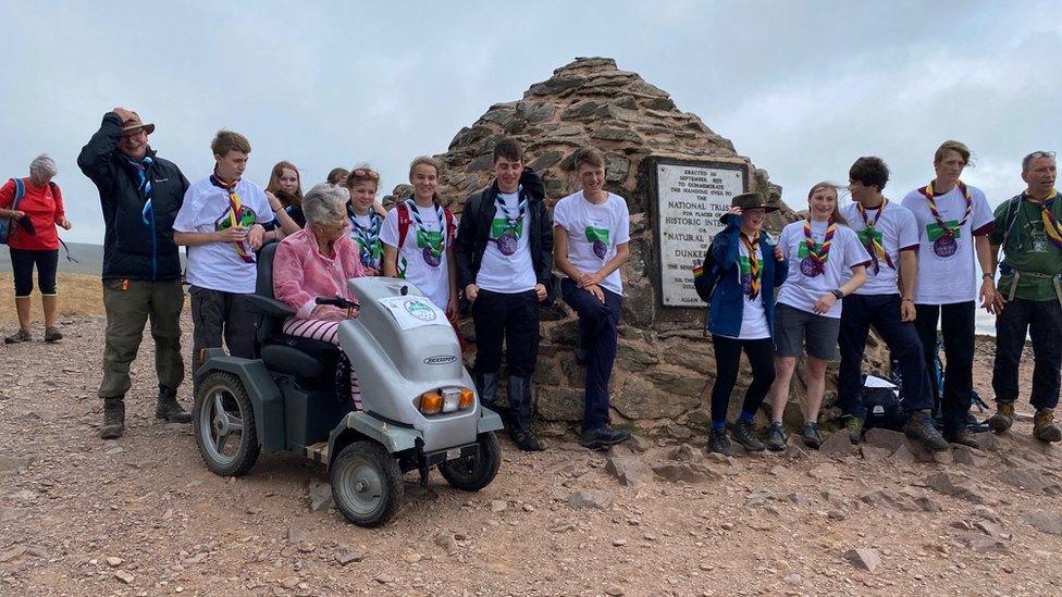 Annie Maw with Duke of Edinburgh (DoE) Award participants