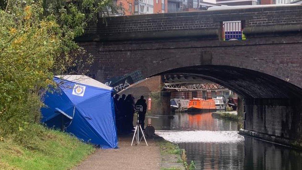 A police tent