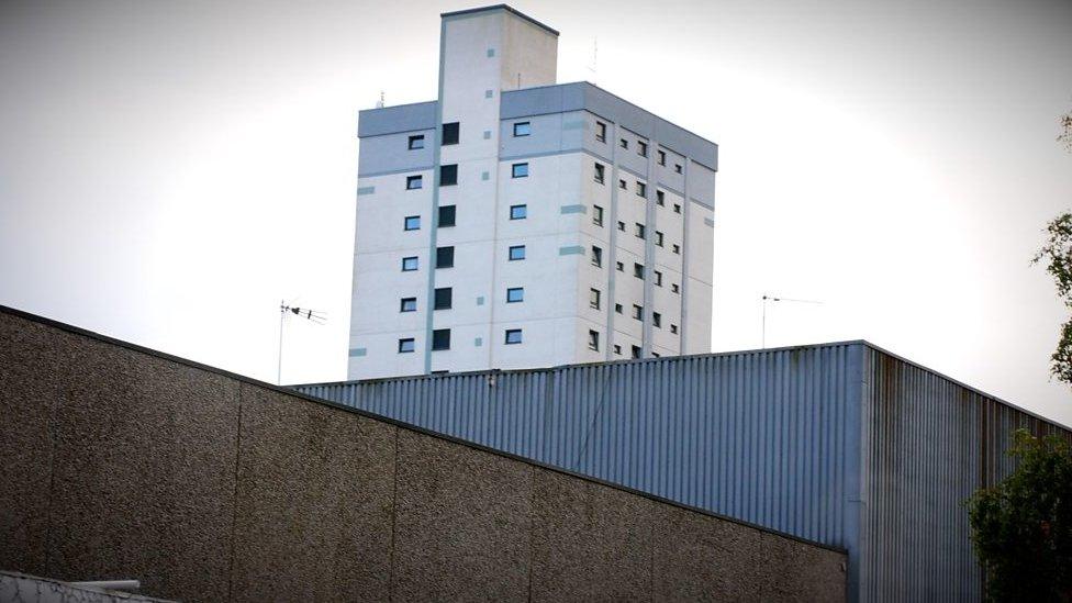 A tower block in Cwmbran