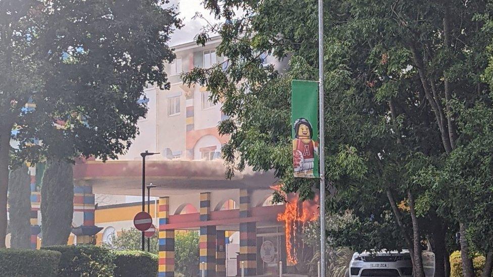 Legoland Windsor Hotel evacuated as fire breaks out BBC News