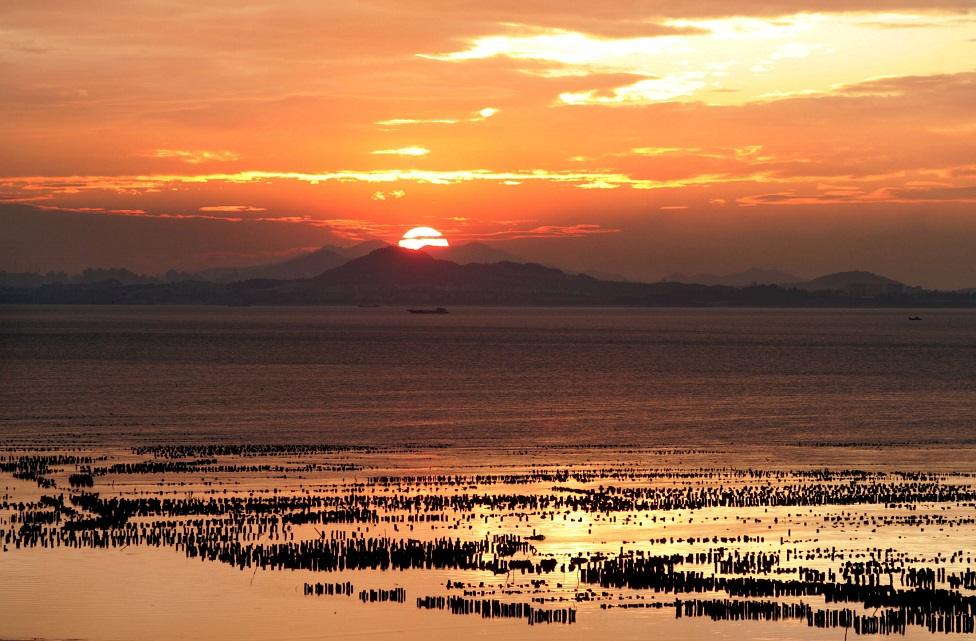 China's southeastern coast can be seen from the Taiwanese island of Kinmen