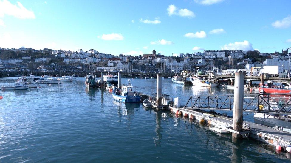 Fishing boats in St Peter Port harbour