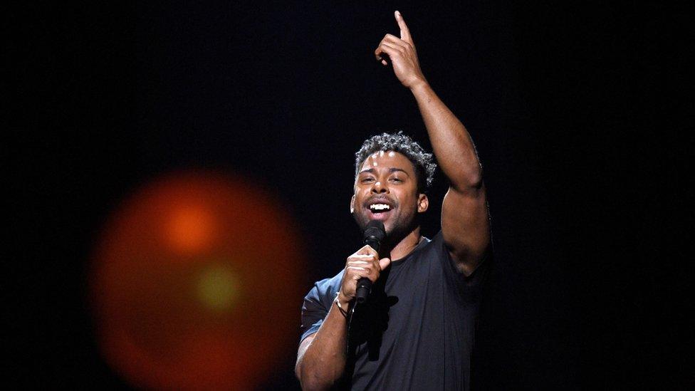 John Lundvik won Sweden's national selection competition, Melodifestivalen.