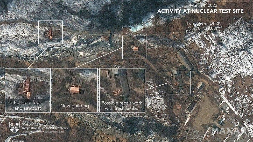 Satellite imagery by Maxar showed three locations in Punggye-ri nuclear testing site where fresh activity had emerged