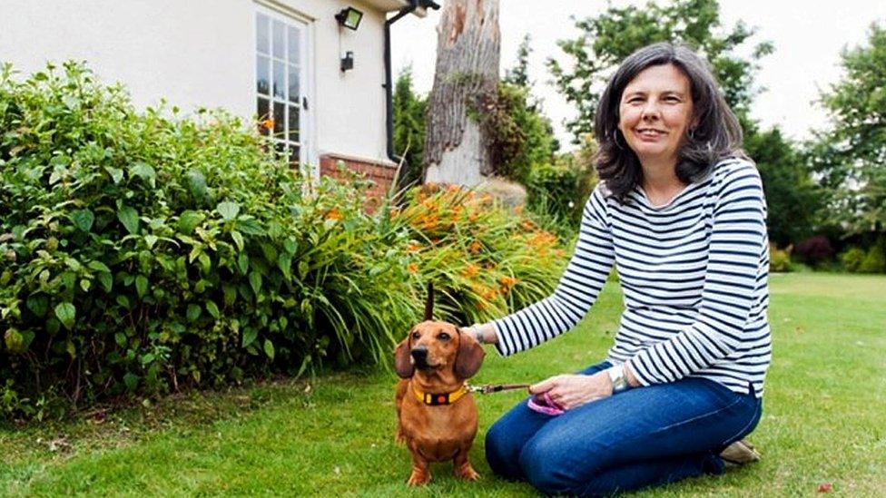 Helen Bailey and her dog