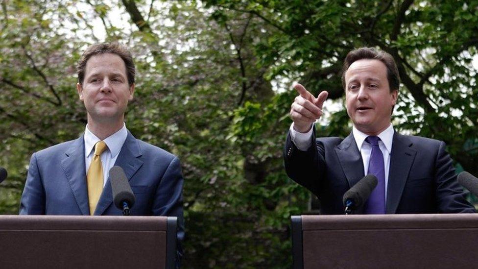 Nick Clegg and David Cameron