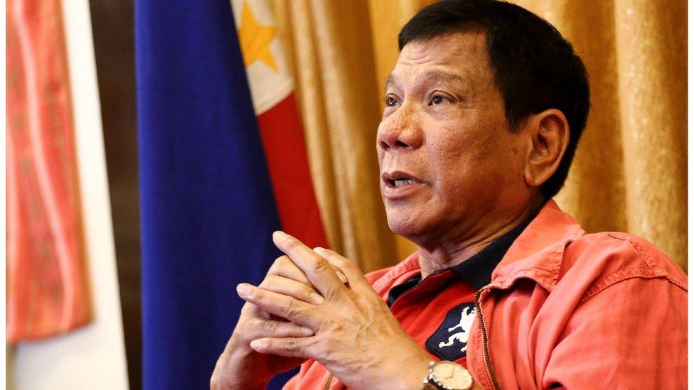 Philippines president Rodrigo Duterte