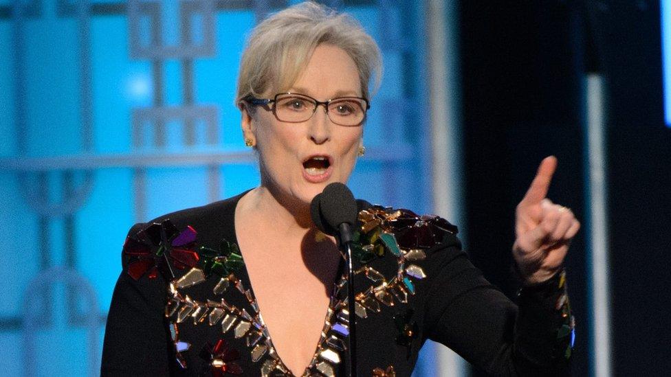 Meryl Streep at the Golden Globes