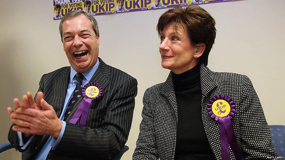 Nigel Farage and Diane James