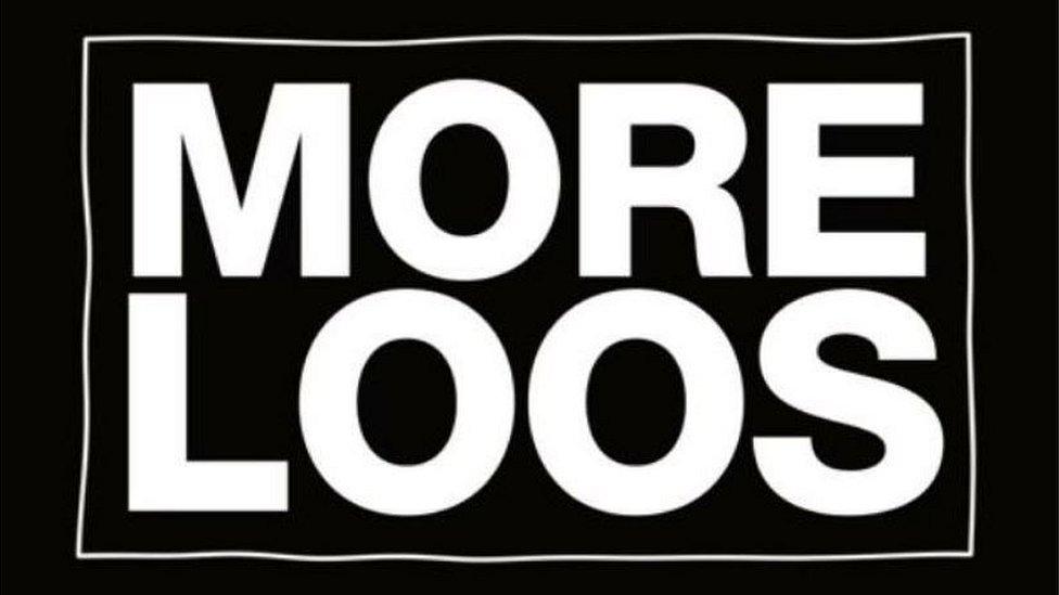 The Old Vic Theatre's more loos campaign sign