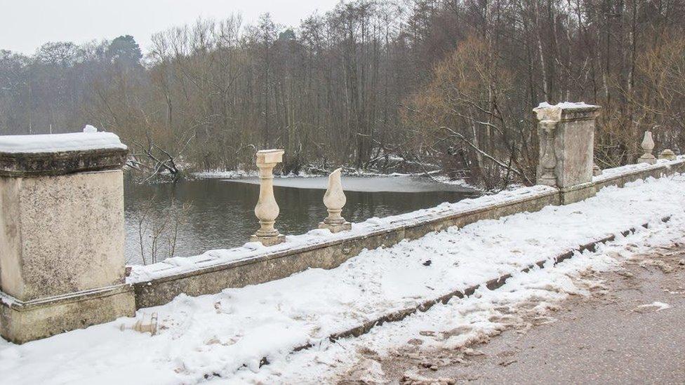 Clumber Park Ornamental Bridge damage