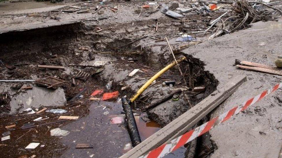 Flood debris in Simbach am Inn. Photo: 3 June 2016