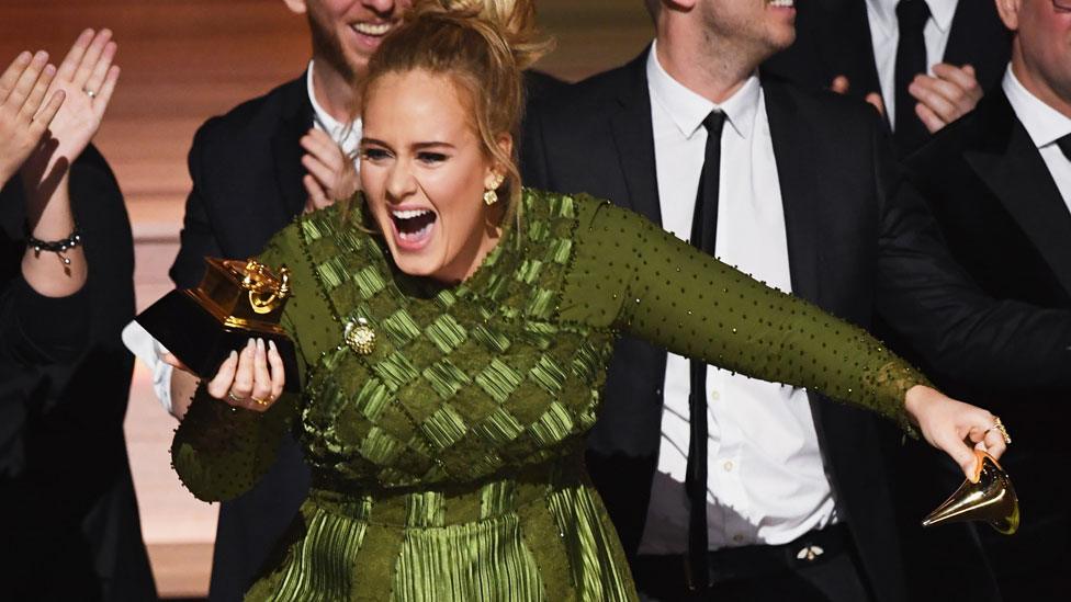 Adele at the Grammys