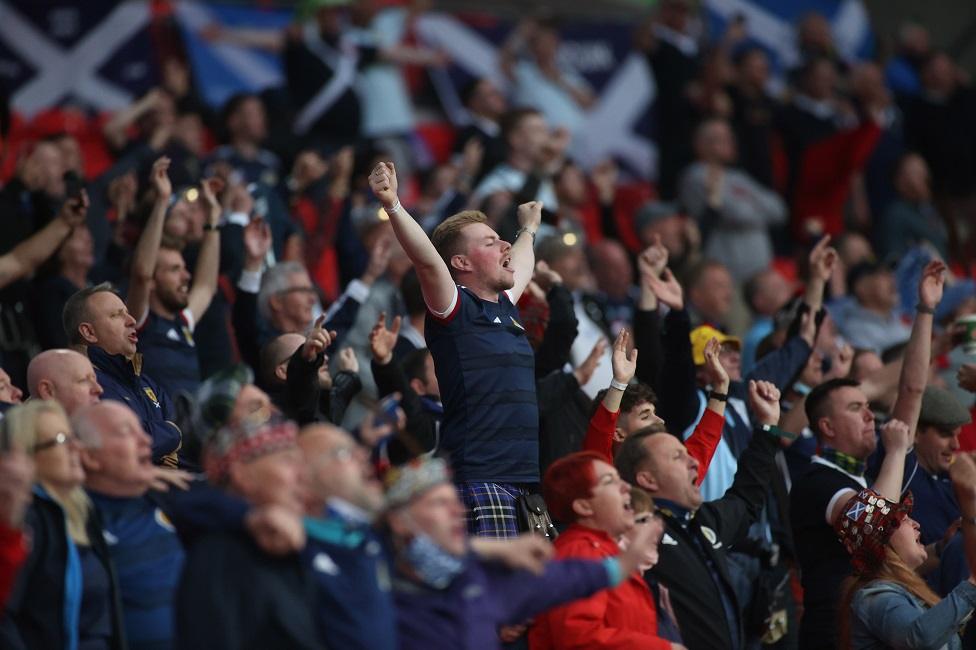 Scotland fans in Wembley