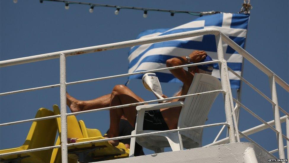 Tourist at Piraeus (8 July)