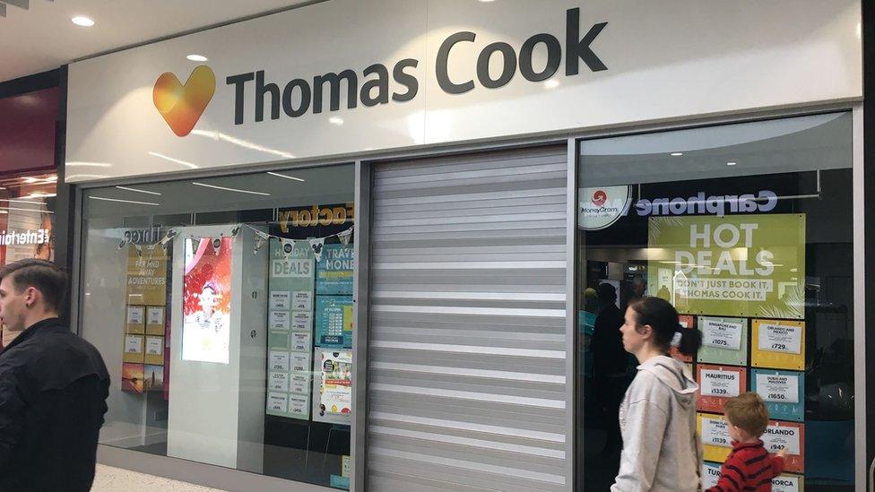 Closed Thomas Cook shop in Telford