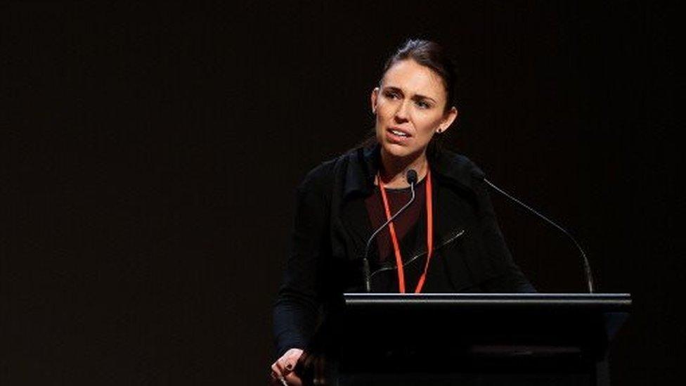 MP Jacinda Ardern delivers a speech during Labour Party Congress 2014 at Michael Fowler Centre on July 6, 2014 in Wellington, New Zealand