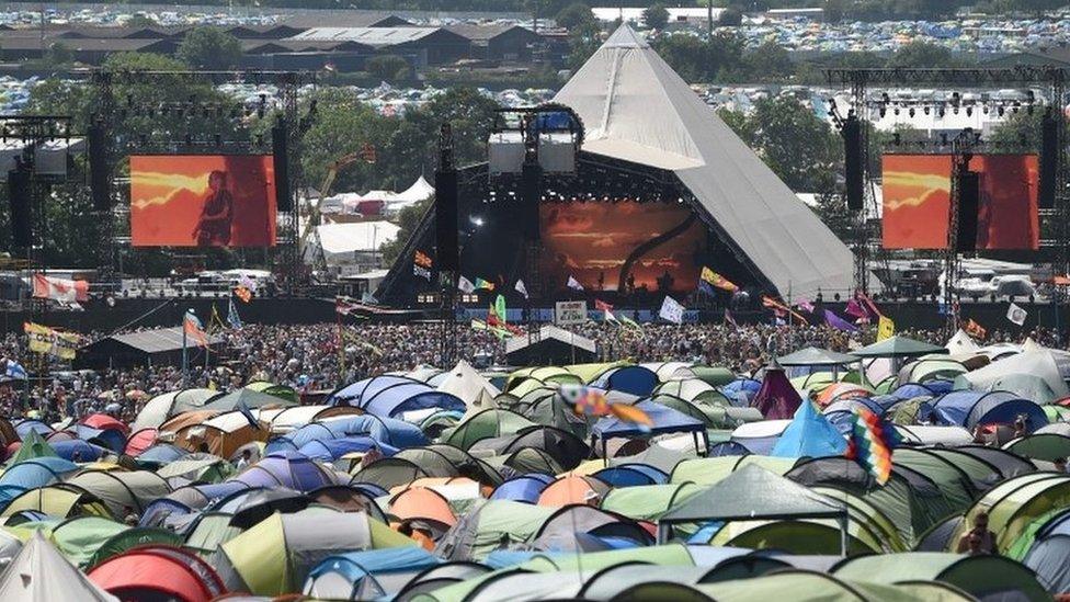 Tents at Glastonbury