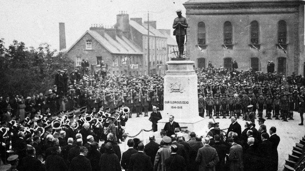 A war memorial was unveiled in the centre of Enniskillen in October 1922