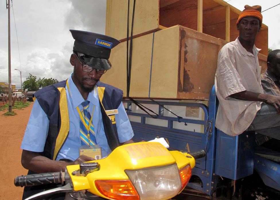 Doumbia on his moped