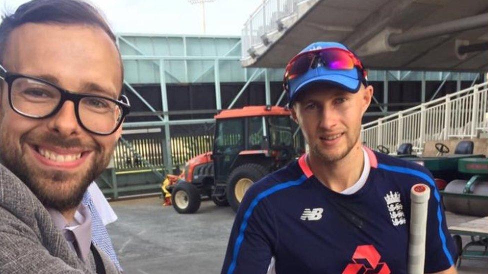 Andrew Edwards with Joe Root