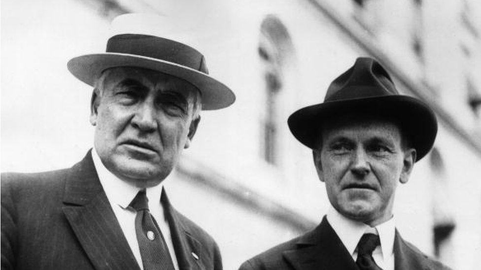 Former US President Warren G Harding